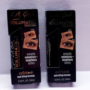 L.A. Girl Volumatic Waterproof Mascara, GMS652 BLACK BROWN EXTREME (2 pack)